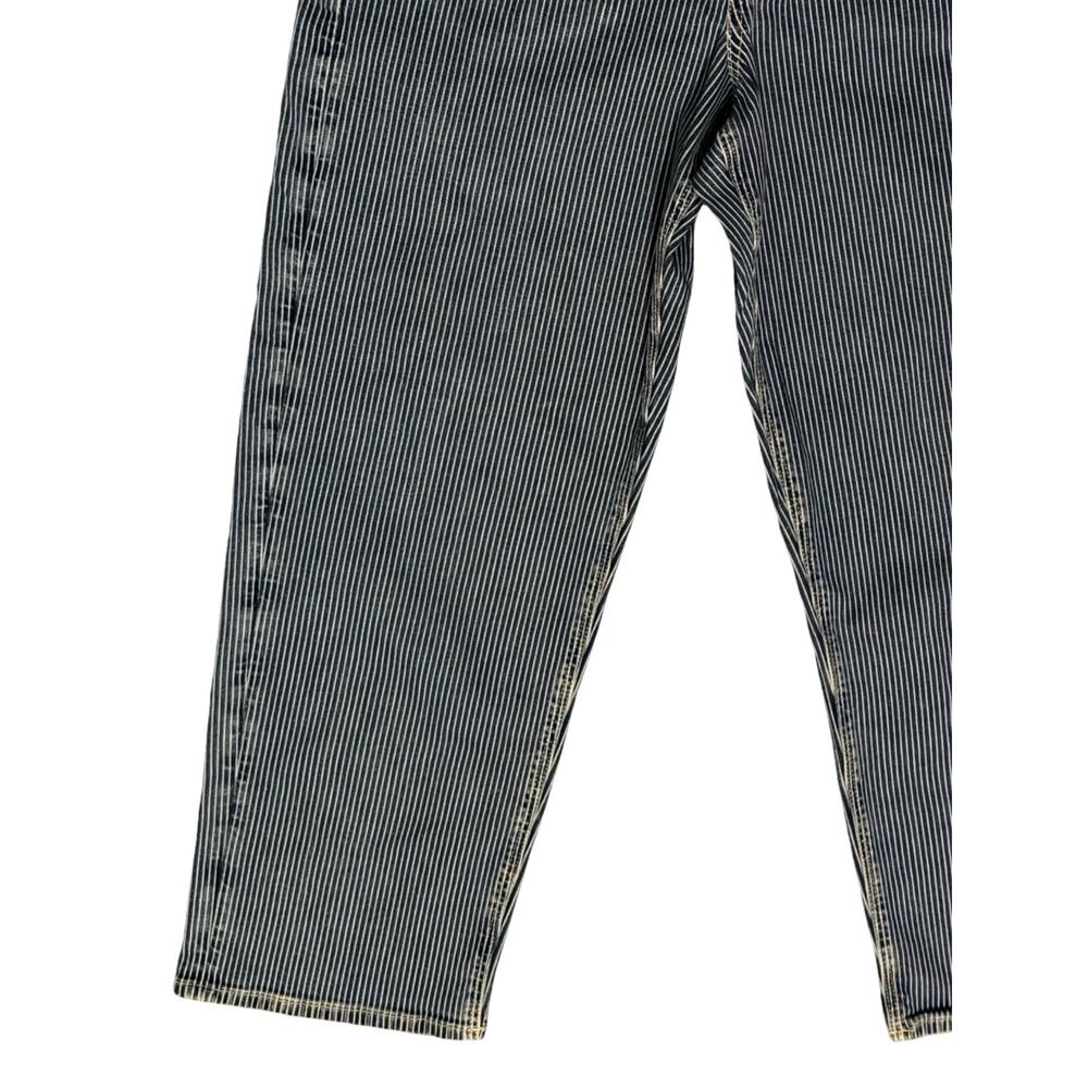 American Eagle Jeans Womens Size 10 Baggy Straight High Rise Pinstripe 32x28 - Picture 8 of 12